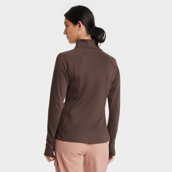 All In Motion Zip Front Track Jacket Women’s Athletic Brown NWT - Picture 5 of 11